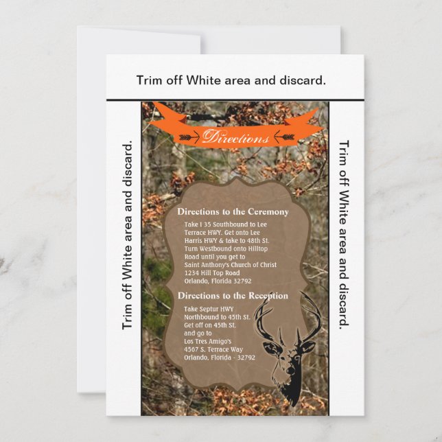 Convite 3,5x6 Direção Câmera de Caça a Caçadores de Cartõe (Frente)