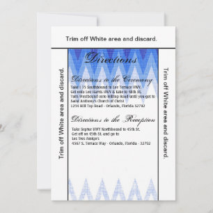 Convite 3,5x6 Direções Ombre Chevron Azul