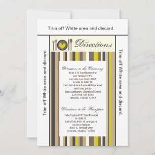 Convite 3,5x6 Direções Placa China Plate Silverware Place