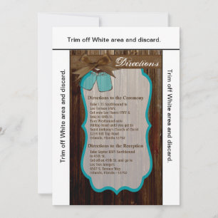 Convite 3.5x6 Instruções Placa Iniciais Mason Jar Rustic