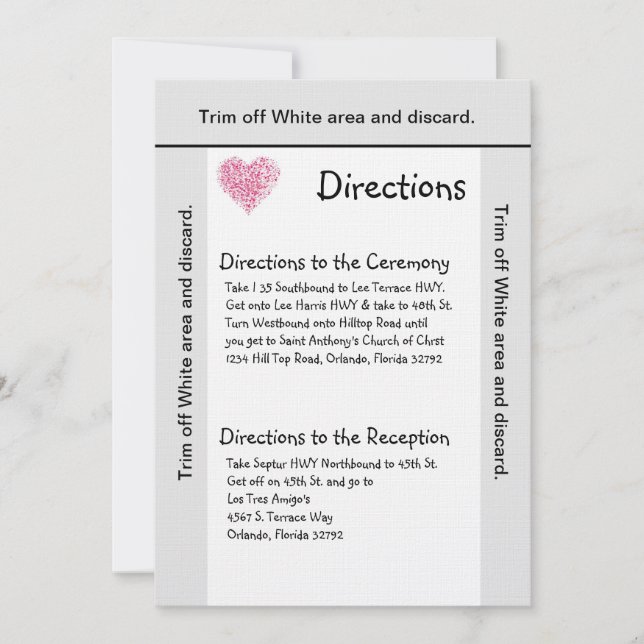 Convite 3,5x6 Instruções Placa Petal Rosa (Frente)