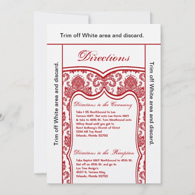 Convite 3,5x6 Instruções Placa Vermelha Crâmera (Frente)