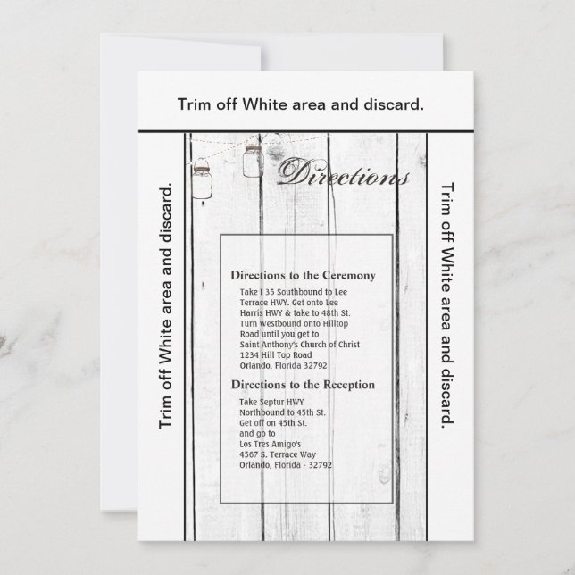 Convite 3,5x6 Luzes de sequência de caracteres Mason Jar d (Frente)