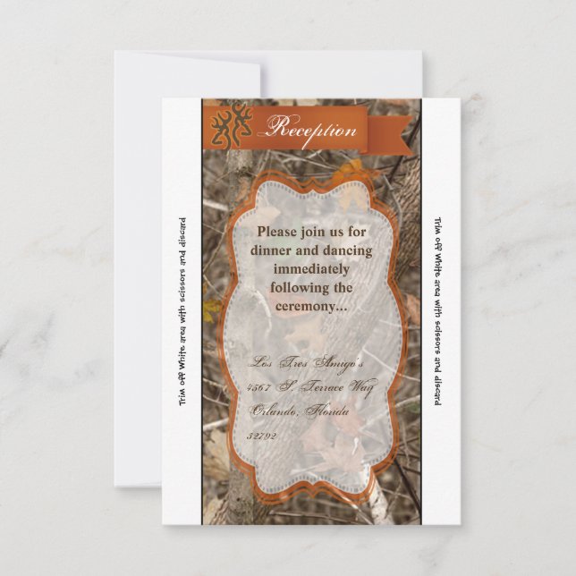 Convite 3,5x7 - Caça ao Casal com Caça de Recepção - Buck (Frente)