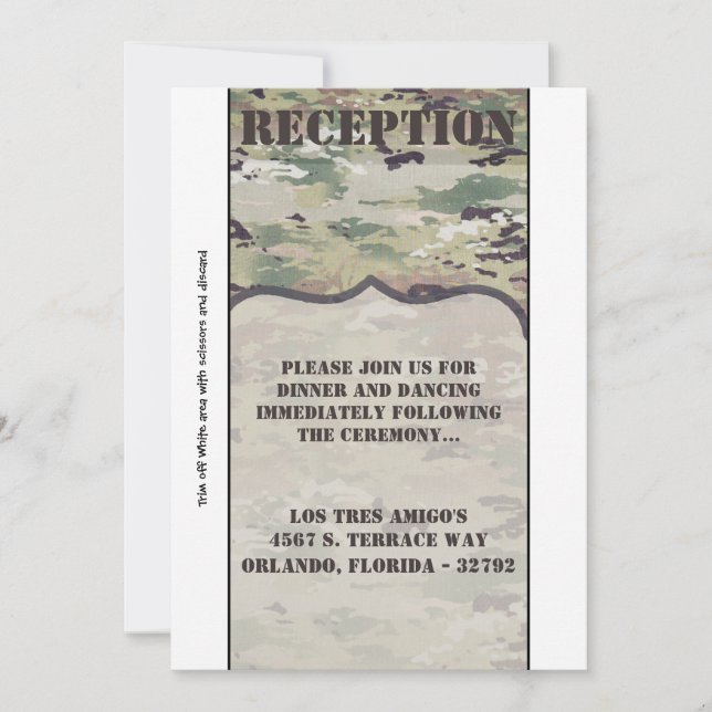 Convite 3,5x7 - Exército da Força Aérea da OCP Camo Unif (Frente)