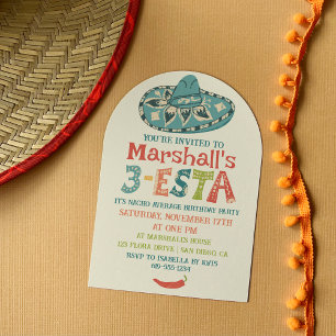 Convite 3-Esta aniversário de 3 anos de Sombrero Boys