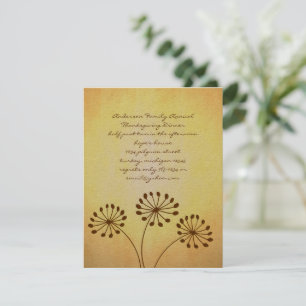 Convite 3 Flores Marrons