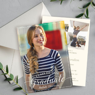 Convite 3 Foto: Simple Modern Typography Festa de formatur