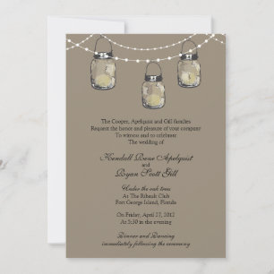Convite 3 Hanging Mason Jars - Casamento
