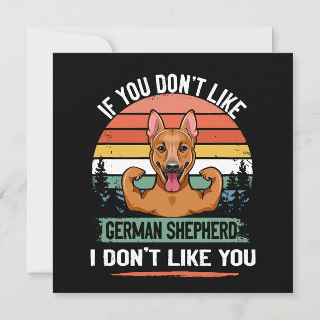 Convite 3 If You Don't Like German Shepherd I Don't Like Y (Frente)