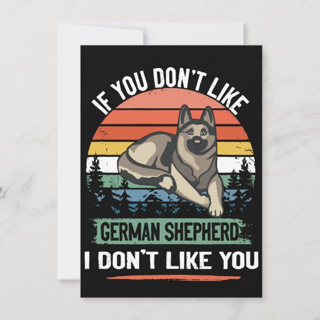 Convite 3 If You Don't Like German Shepherd I Don't Like Y (Frente)