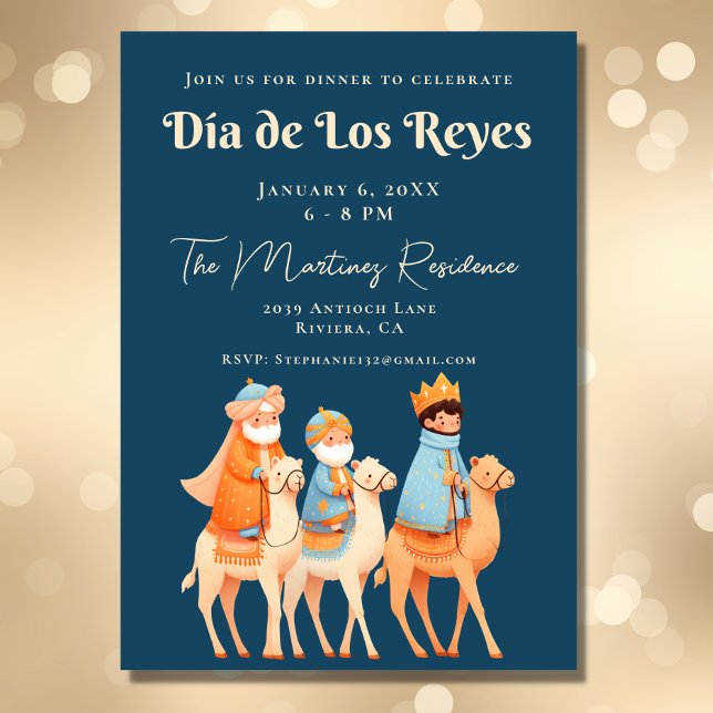 Convite 3 Kings Day Mexico Día De Los Reyes Janto (Criador carregado)