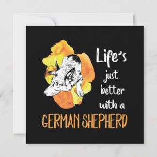 Convite 3 Life's Just Better With A German Shepherd