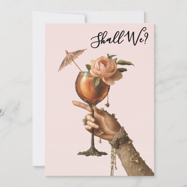 Convite *~* 3 Ornate A101 Coquetel FOTO  DESPEDIDA DE SOLT (Frente)