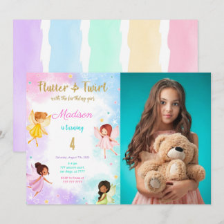 Convite 4ª Foto de Festa de aniversário de Fada de Anivers