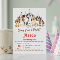 4º Aniversário Pronto para uma Festa Tema Cachorri