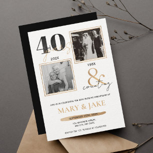 Convite 40º Aniversário de Casamento Outrora e Hoje 40 ano