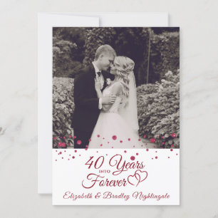 Convite 40º Aniversário Hearts ANOS PARA SEMPRE Foto