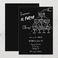 40 anosFs Aniversário Torre de champanhe funky