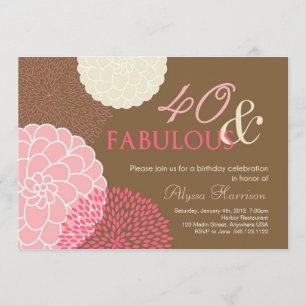 Convite 40 do partido de aniversário de 40 anos e