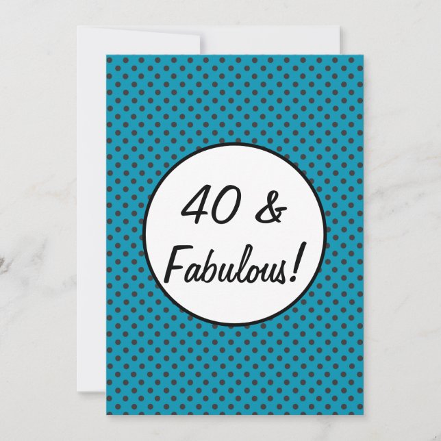 Convite 40 e Bolinhas retrorreflectoras fabulosas (Frente)