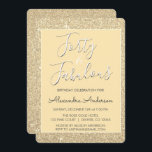 Convite 40 e Dourada brilhante moderna<br><div class="desc">O Faux Sparkle e o Glitter Dourado Birthday do Partido 40 e Fabuloso aniversário de 40 anos são perfeitos para uma Festa de aniversário incrível. Estes 40 e Fabulosos Convites de festas são perfeitos para uma Festa de aniversário dos quadragésimos.</div>