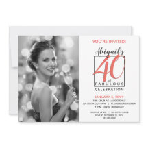 40 e Fabuloso qualquer número preto e coral de ani