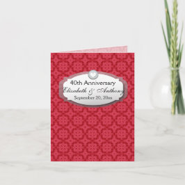 Convite 40th Anniversary Wedding Anniversary Ruby Red Z06