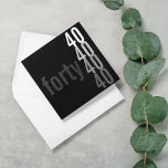 Convite 40th Birthday Party Invitations<br><div class="desc">All template text and background colors can be changed and totally customized by you. If you need help,  just click on the contact link above to send the designer a personal detailed message.</div>