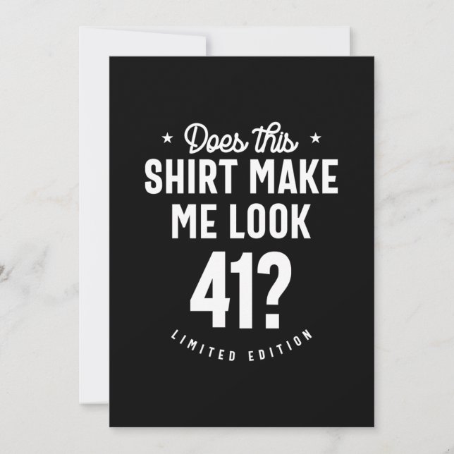 Convite 41 anos - Presente engraçado para o aniversário de (Frente)