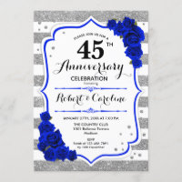 45º Aniversário - Branco Prata Safira Azul
