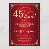 45º Aniversário de Casamento - Damasco Dourado Ver