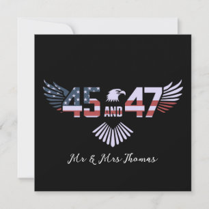 Convite 45-47 Presidente 2024 Trumps de volta à Casa Branc