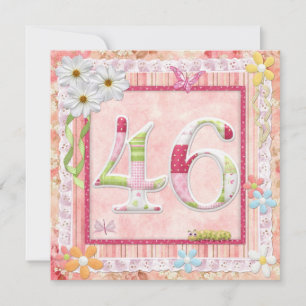 Convite 46.o estilo de remoção de festas de aniversário