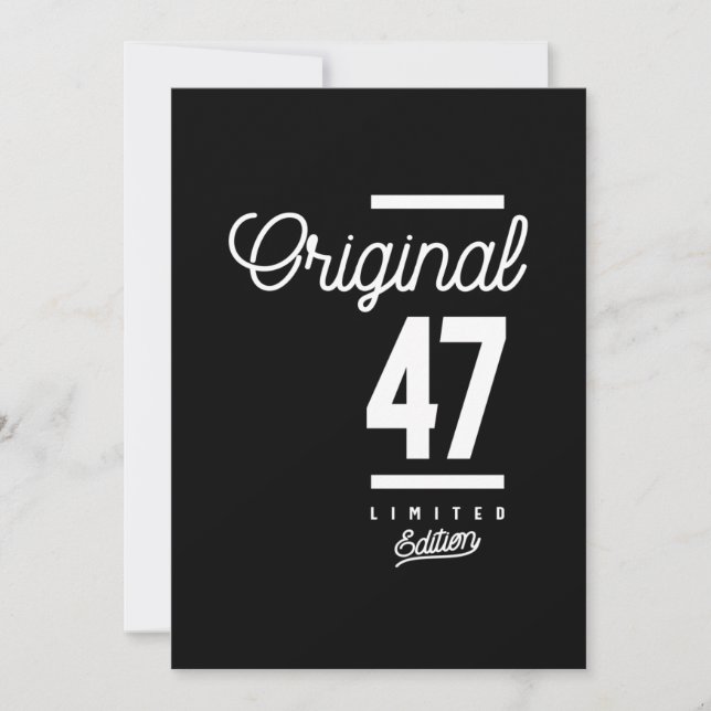 Convite 47 Anos de Idade - Presente Engraçado de 47º Anive (Frente)