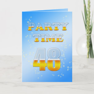 Convite 48th birthday party invitation with lots of beer