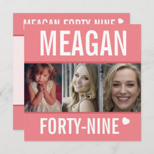 Convite 49º evento de festa de aniversário festejo fotocor