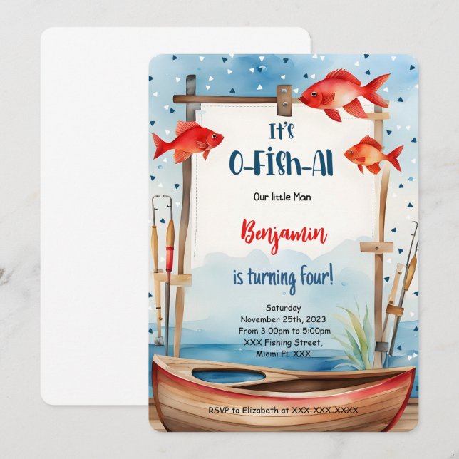 Convite 4.º Aniversário da Pesca (Frente/Verso)