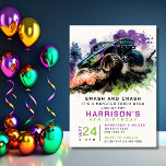 Convite 4.º Aniversário do Monstro do Caminhão - Crianças<br><div class="desc">4 o aniversário Monster Truck Smash Crash Kids Invitation Invite Instant Instant Baixar Digital Instant Evite apresenta um caminhão de monstros de aquarelas dirigindo pela sujeira com o texto "Smash and Crash it is a monster caminhão bash" no moderno roteiro de tipografia. Perfeito para crianças na quarta festa de aniversário....</div>