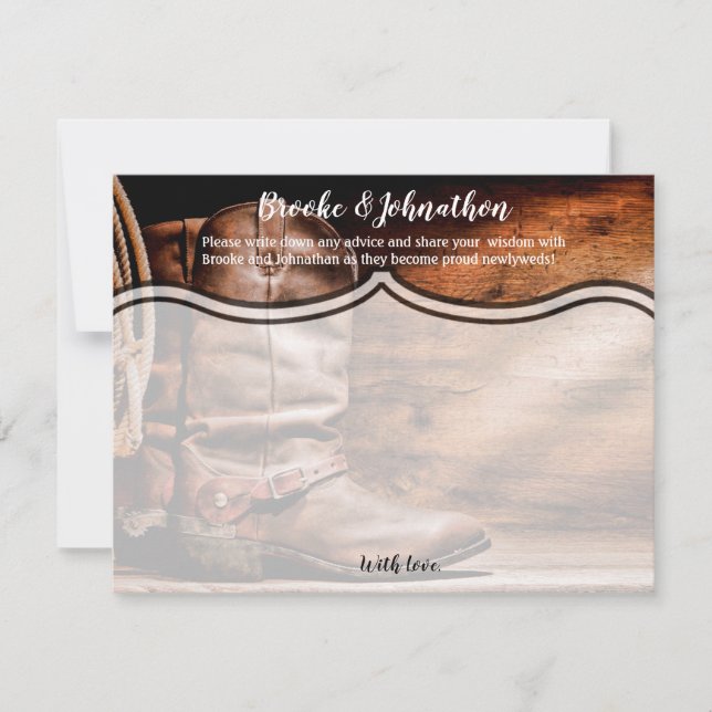 Convite 4.25x5.5 - Placa de Aconselhamento Cowboy Boots Ba (Frente)