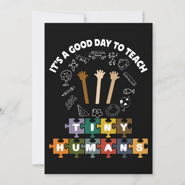 Convite 4/4, é um bom dia ensinar seres humanos, professor (Frente)