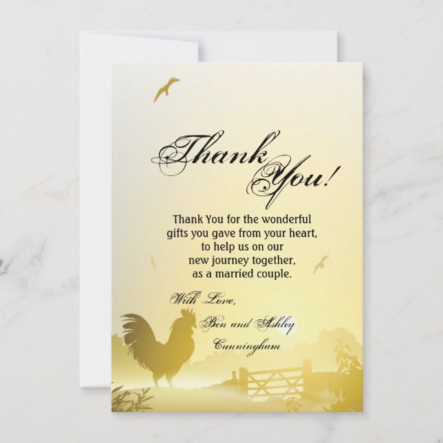 Convite 4,5x6,25 Fazenda Sunny Morning País (Frente)