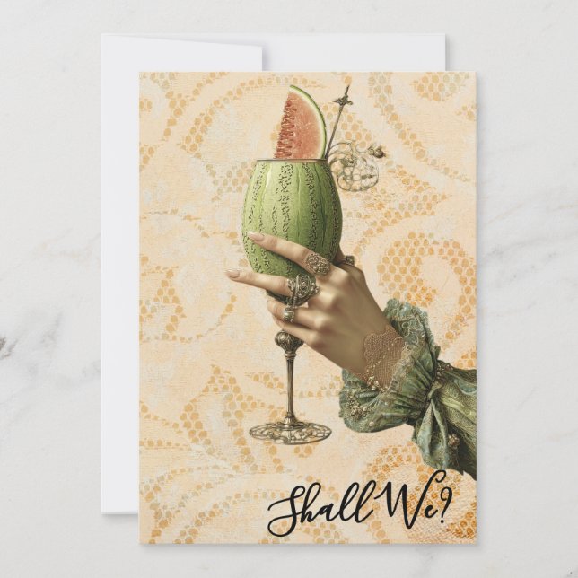 Convite *~* 4 A101 Coquetel Ornamentado FOTO DESPEDIDA DE  (Frente)