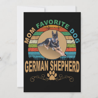 Convite 4 Cachorro Pastor Alemão Favorito da Mamãe