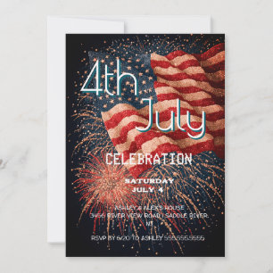Convite 4 de julho Celebração Bash