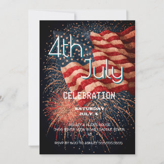 Convite 4 de julho Celebração Bash