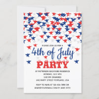 4 de julho chovendo Blue Red Star Party