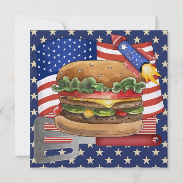 Convite 4 de julho - CHURRASCO Cook Out! SRF (Frente)