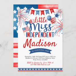 Convite 4 de julho de aniversário