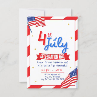 Convite 4 de julho de CHURRASCO